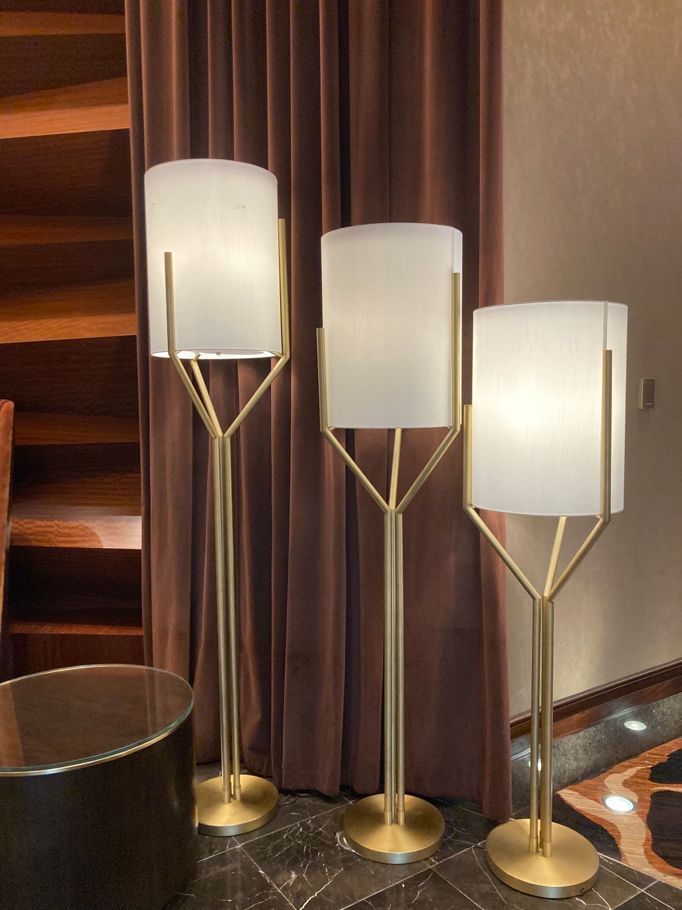 Brass Column Floor Lamp