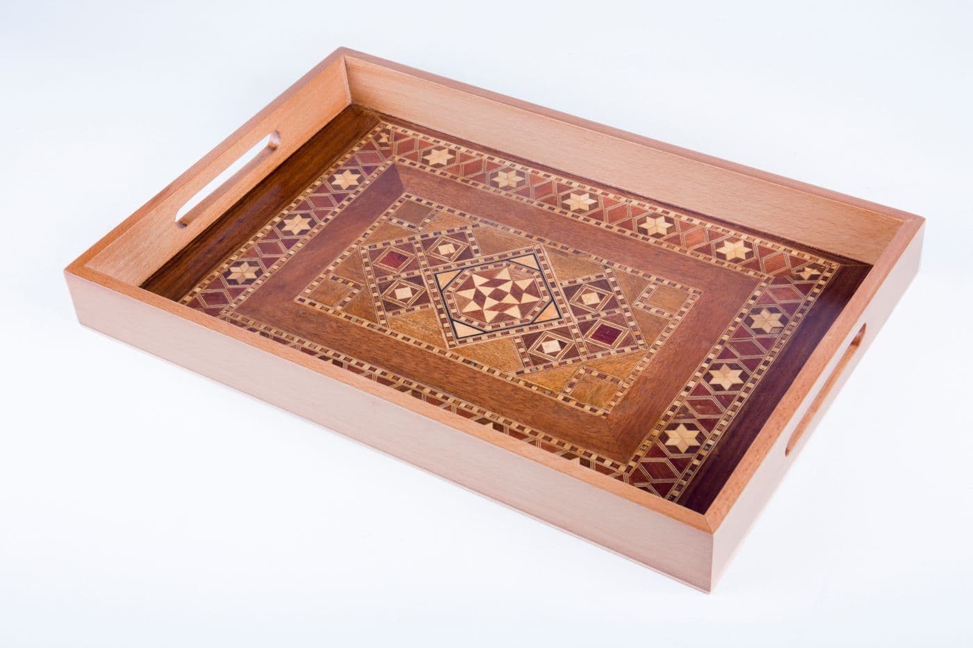 Inlaid Wood Serving Tray