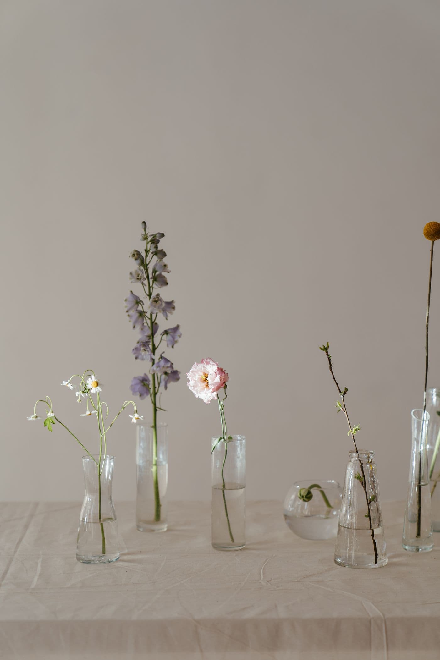 Ribbed Glass Bud Vase Trio